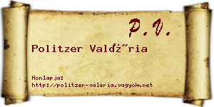 Politzer Valéria névjegykártya